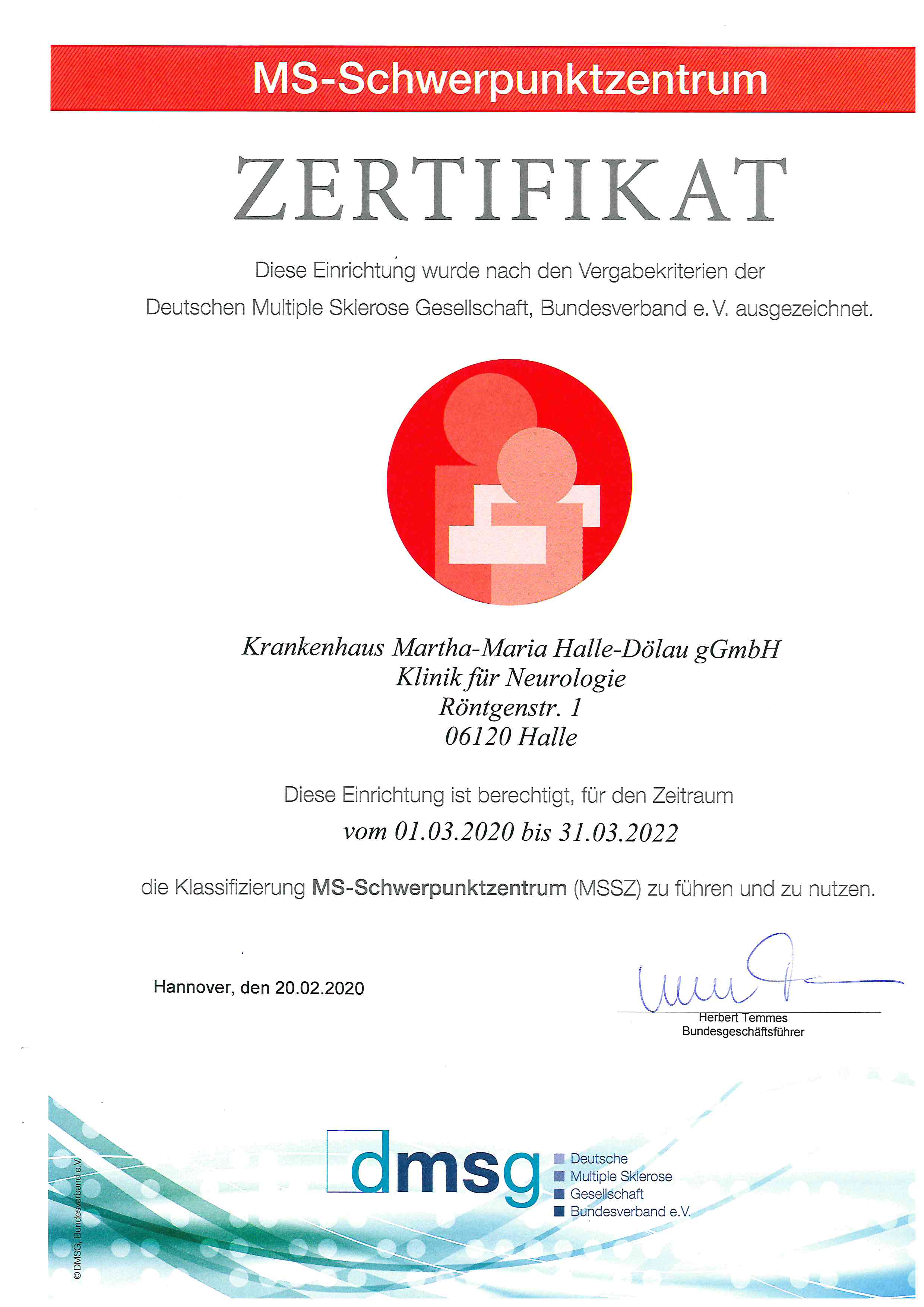 Zertifikat Martha-Maria|https://www.martha-maria.de/krankenhaus-halle/kliniken-zentren/klinik-fuer-neurologie.php